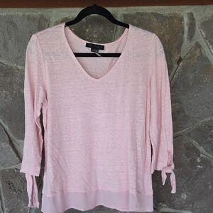 Sanctuary Light Pink Long Sleeve V-Neck Top